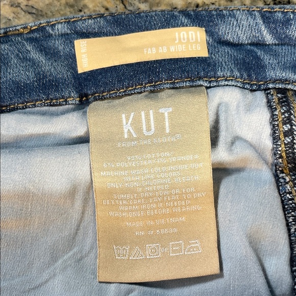 Kut from the Kloth Jodi High Rise Wide Leg Cargo Jeans - Size 10 - Picture 7 of 7